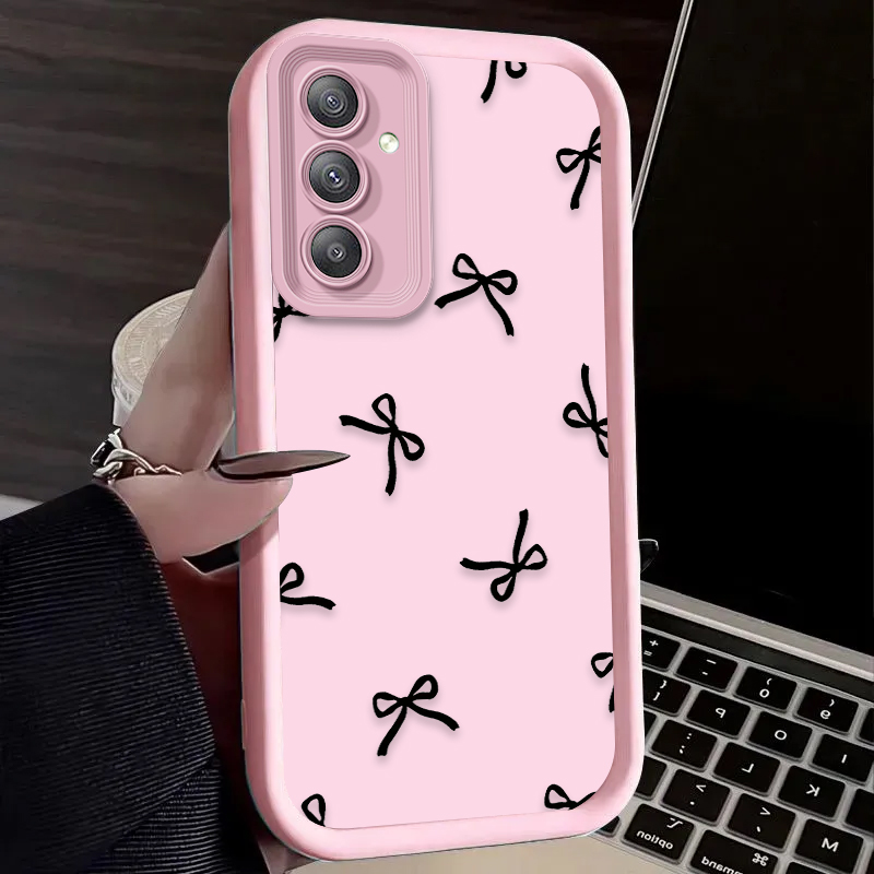 Black Love Heart Bowknot Case  - Phone Cases Samsung A14 评论和价格