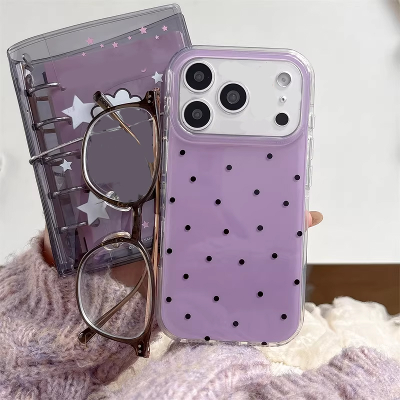 Korean Ins Girl Simple Purple  - Phone Cases Girly 评论和价格
